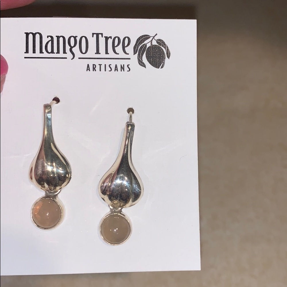 Sterling silver earrings with moonstone